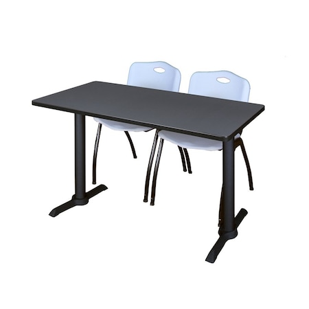 Cain Rectangle Tables > Training Tables > Cain Training Table & Chair Sets, 48 W, 24 L, 29 H, Grey MTRCT4824GY47GY